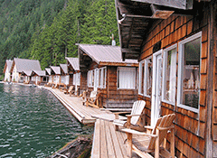 Seasonal staff also reside in a floating cabin!