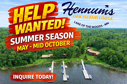 Working at Hennum’s Oak Island Lodge offers a unique opportunity to be part of a family-owned resort in the beautiful Northwest Angle of Minnesota, serving both lodge guests and local patrons in a welcoming, northern Minnesota atmosphere. Working at Hennum’s Oak Island Lodge offers a unique opportunity to be part of a family-owned resort in the beautiful Northwest Angle of Minnesota, serving both lodge guests and local patrons in a welcoming, northern Minnesota atmosphere.