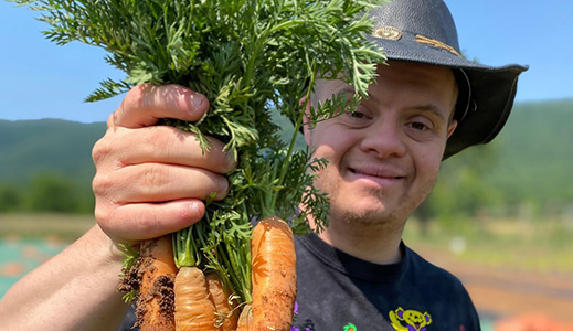 The farm and vegetable garden teams are committed to caring for the acres of land they cultivate for both vegetables and animals and subscribe to traditional organic principles and practices.